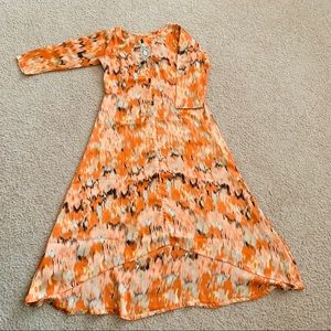 High-Low Silk Pakistani Kurti